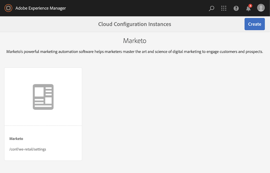 Marketo Cloud Configuration Screen