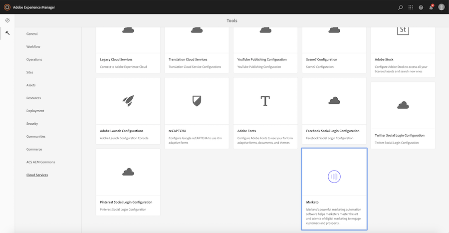 Marketo Cloud Configuration