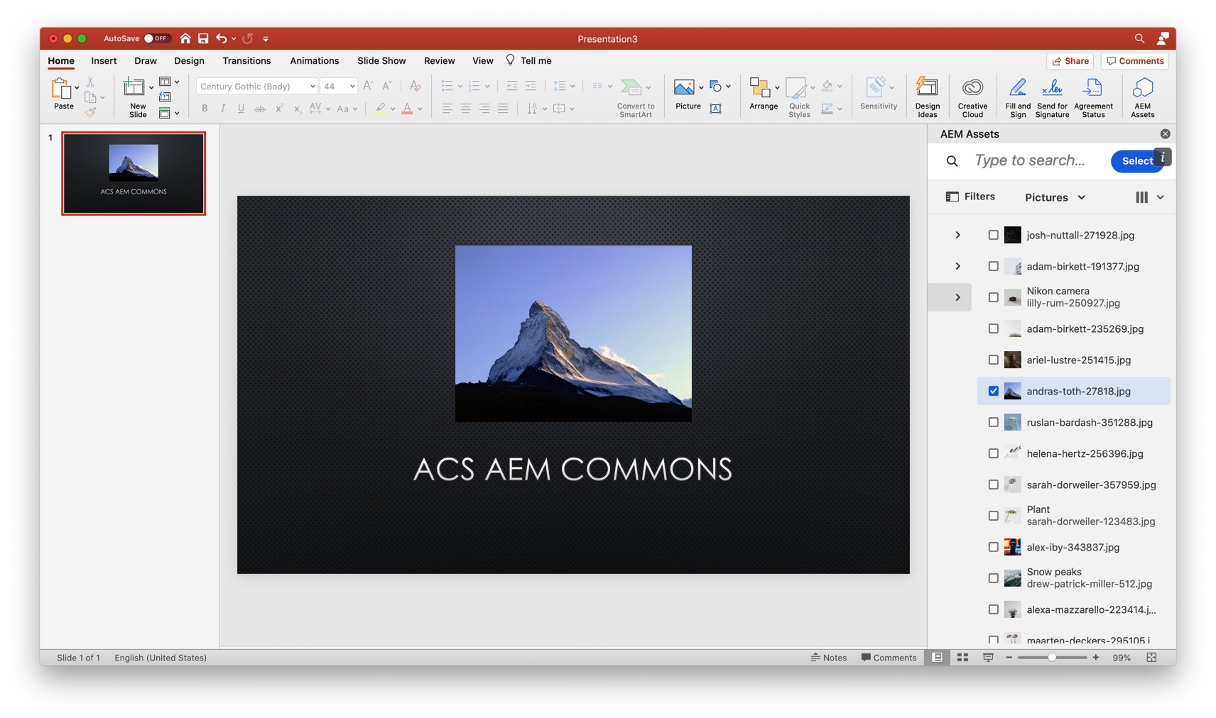 Powerpoint integration