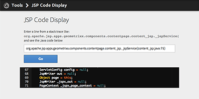 JSP Code Display